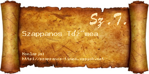 Szappanos Tímea névjegykártya
