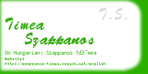 timea szappanos business card